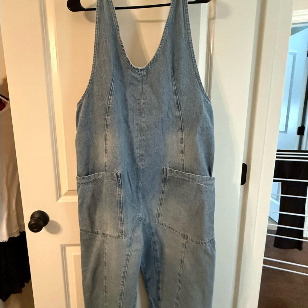 We The Free Blue Denim Overall Barrel Jean Apparel M - Picture 4 of 7